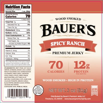 Bauer's Premium Jerky - Spicy Ranch