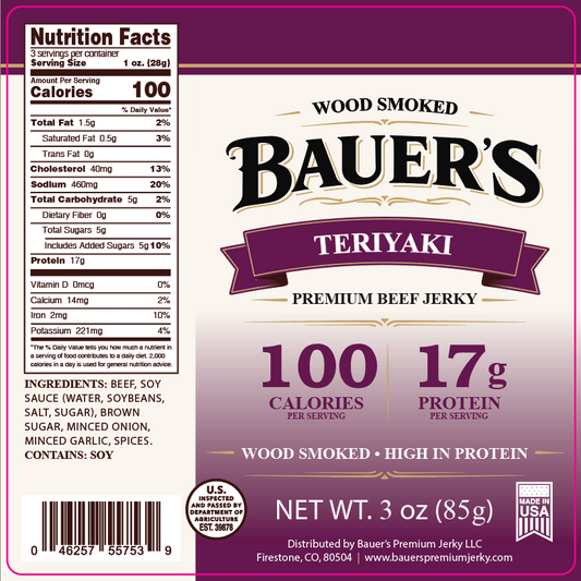 Bauer’s Premium Jerky - Teriyaki